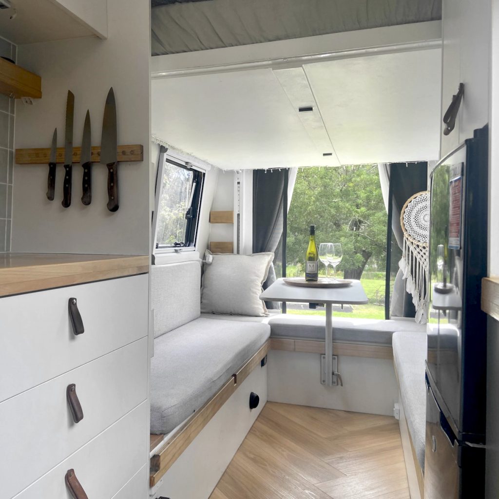 Interior of the van